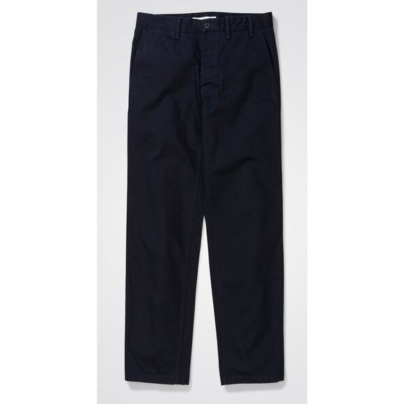 Norse Project New Aros Heavy Chino Pants Straight Leg Mid Rise Dark Navy Size 28 - Picture 2 of 16